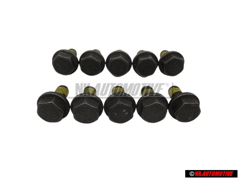 10x Genuine VW Hex Collared Bolt - N 90328502