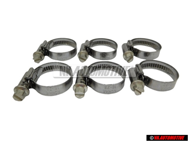 6x Genuine VW Clamp 16-28x9x0.5 - N 90561801