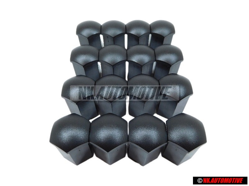16x Genuine VW cap wheel bolt satin black - 867601173 01C