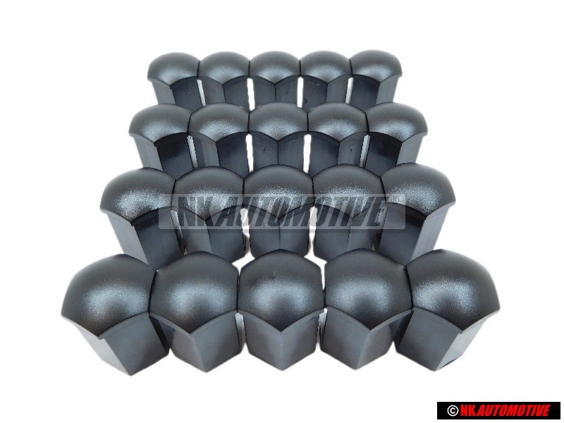 20x Genuine VW cap wheel bolt satin black - 867601173 01C