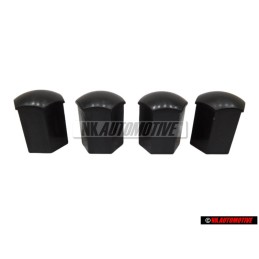 4x Genuine VW Anti Theft Wheel Bolt Cover Lug Nut Cap Black - 535601173C