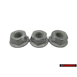 3x Genuine VW Hexagon Collar Nut Self Locking M8 - N 90226404