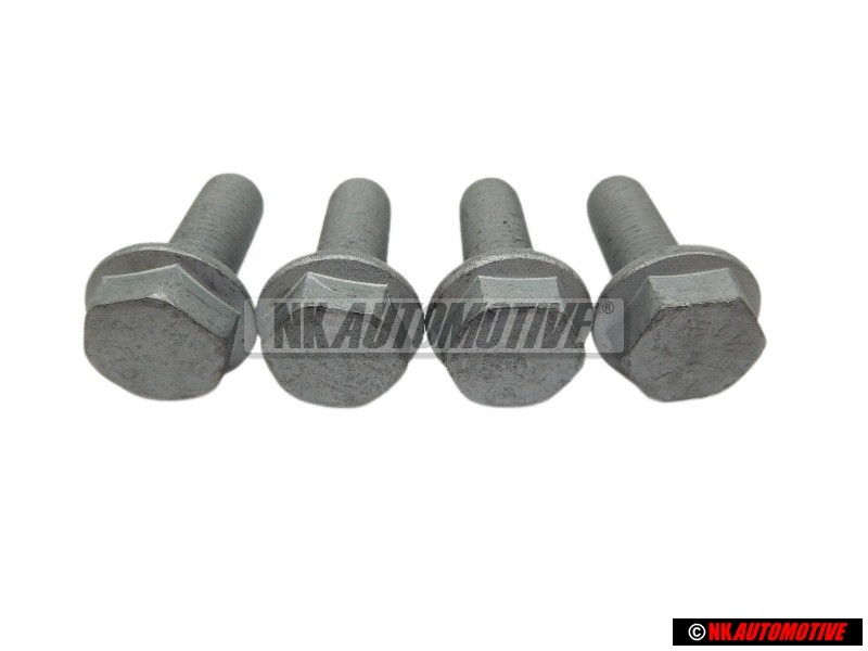 4x Genuine VW Front Brake Caliper Carrier Self Locking Bolt - N 90708504