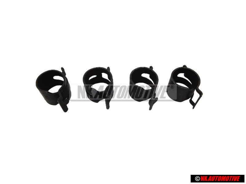4x Genuine VW Coolant Hose, Fuel Line Spring Band Clamp - N 90686701