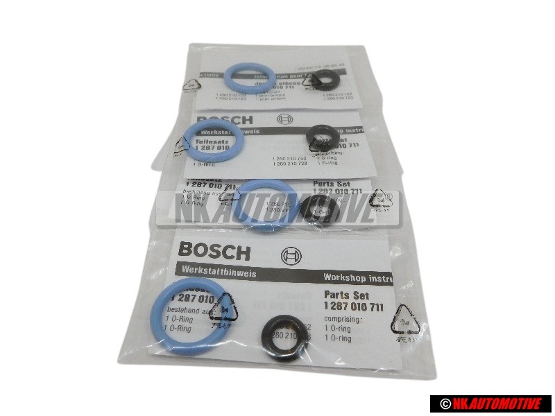 4x Genuine VW Gasket Set For Injector Valve - 073198031