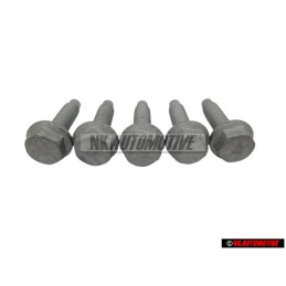 5x Genuine VW Hex Collared Bolt - N 10240001