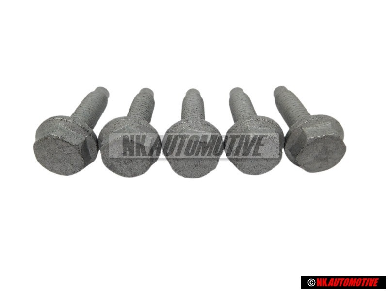 5x Genuine VW Hex Collared Bolt - N 10240001