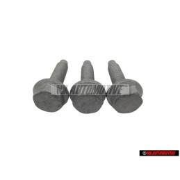 3x Genuine VW Hex Collared Bolt - N 10240001