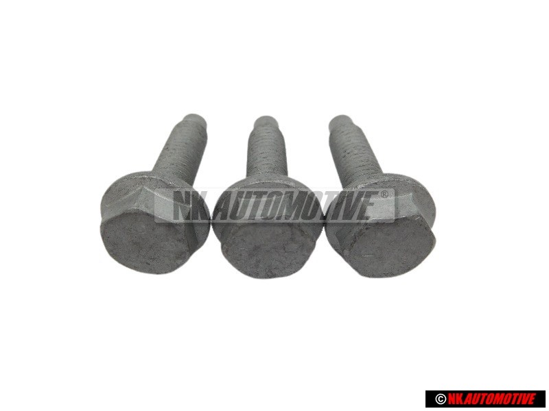 3x Genuine VW Hex Collared Bolt - N 10240001