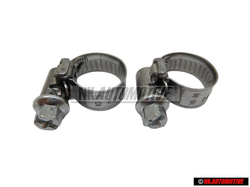 2x Genuine VW Hose Clamp Jubilee 10-16x9x0.4 - N 10139301