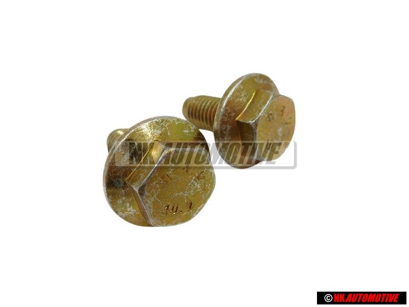 2x Genuine VW Hexagon Collared Bolt M10x25 - N 10141701