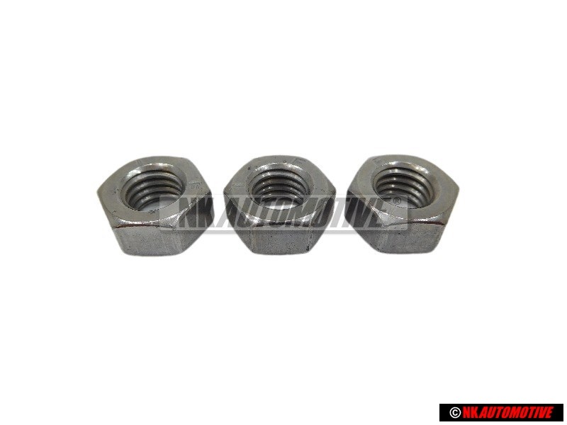 3x Genuine VW Hexagon Nut M8 - N 01100840
