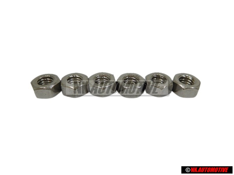 6x Genuine VW Hexagon Nut - N 01100627