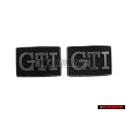 2x Genuine VW GTI Side Badge Emblem Chrome - 191853688J GX2