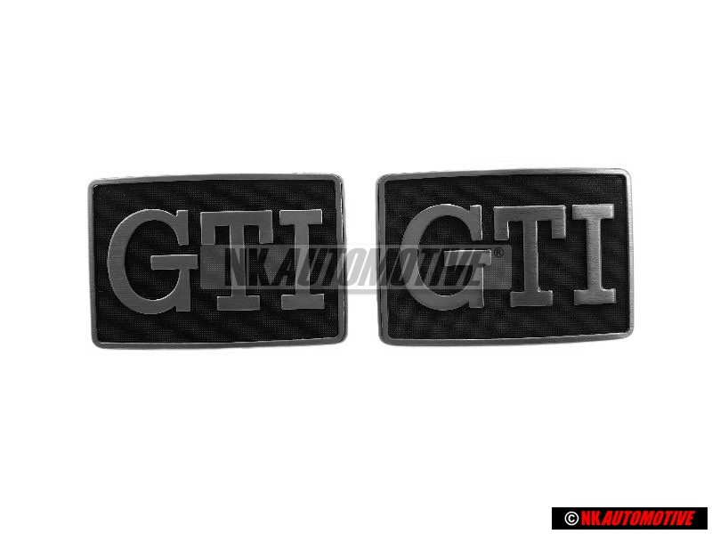 2x Genuine VW GTI Side Badge Emblem Chrome - 191853688J GX2