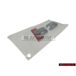 Genuine Audi S3 Rear Boot Badge Emblem Chrome Red - 8P0853735 2ZZ