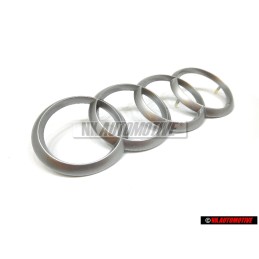 Genuine Audi Rings Engine Cover Badge Emblem Silver - 022103940C