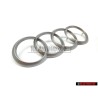 Genuine Audi Rings Engine Cover Badge Emblem Silver - 022103940C