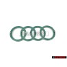 Genuine Audi Rings Engine Cover Badge Emblem Silver - 022103940C