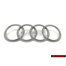 Genuine Audi Rings Engine Cover Badge Emblem Silver - 4H0103940A