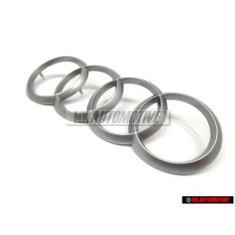 Genuine Audi Rings Engine Cover Badge Emblem Silver - 4H0103940A