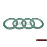 Genuine Audi Rings Engine Cover Badge Emblem Silver - 4H0103940A