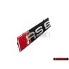 Genuine Audi RS6 Front Grill Badge Emblem Black Chrome Red - 4F0853736H 2ZZ