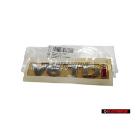 Genuine VW Passat V6 TDI Rear Boot Badge Emblem Chrome/Red - 3B0853675ADGQF