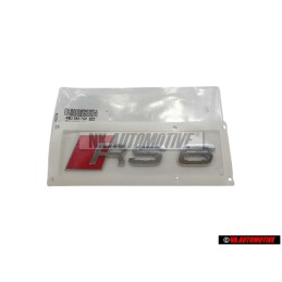 Genuine Audi RS6 Rear Boot Badge Emblem Chrome Red - 4B0853740 2ZZ