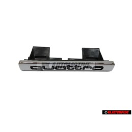 Genuine Audi QUATTRO Front Grill Badge Emblem Chrome - 4B3853736A 2ZZ