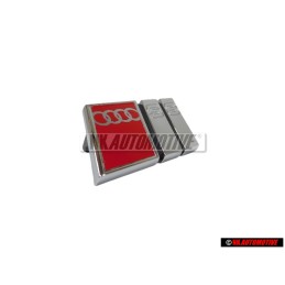 Genuine Audi S8 Front Grill Badge Emblem Chrome Red - 4D0853736A 2ZZ