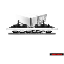 Genuine Audi QUATTRO Front Grill Badge Emblem Chrome - 4D0853736E 2ZZ