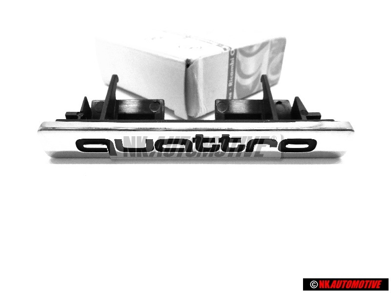 Genuine Audi QUATTRO Front Grill Badge Emblem Chrome - 4D0853736E 2ZZ