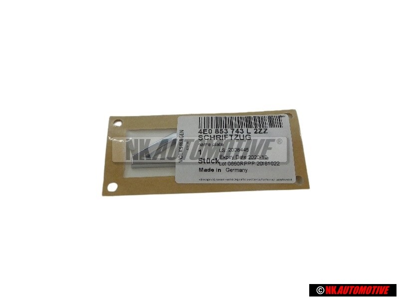 Genuine Audi 4.2 Rear Boot Badge Emblem Chrome - 4E0853743L 2ZZ