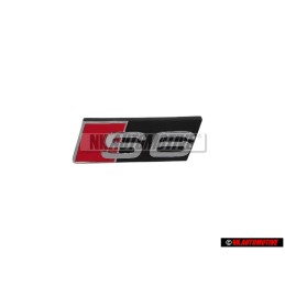 Genuine Audi S6 Front Grill Badge Emblem Black Chrome Red - 4F0853736F 2ZZ