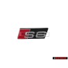 Genuine Audi S6 Front Grill Badge Emblem Black Chrome Red - 4F0853736F 2ZZ