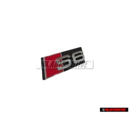 Genuine Audi S6 Front Grill Badge Emblem Black Chrome Red - 4F0853736F 2ZZ