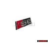 Genuine Audi S6 Front Grill Badge Emblem Black Chrome Red - 4F0853736F 2ZZ