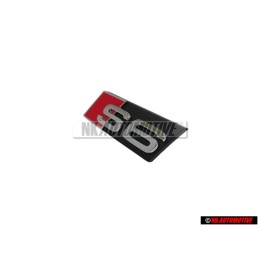Genuine Audi S6 Front Grill Badge Emblem Black Chrome Red - 4F0853736F 2ZZ