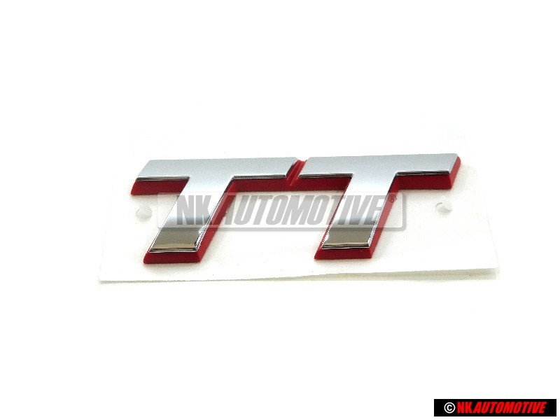 Genuine Audi TT Rear Boot Badge Emblem Chrome Red - 8N0853743C 2ZZ