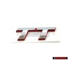 Genuine Audi TT Rear Boot Badge Emblem Chrome Red - 8N0853743C 2ZZ