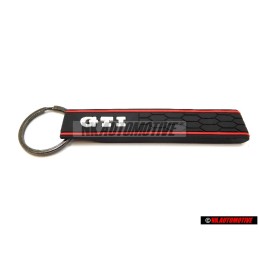Genuine VW GTI Honeycomb Red KeyTag Keychain Keyring Keyfob - 1KM087013A 6J1