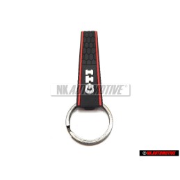Genuine VW GTI Honeycomb Red KeyTag Keychain Keyring Keyfob - 1KM087013A 6J1