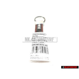 Genuine VW GTI Honeycomb Red KeyTag Keychain Keyring Keyfob - 1KM087013A 6J1