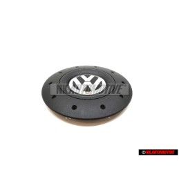 Genuine VW Hub Cap Satin Black High Chrome - 7H0601151B RVB