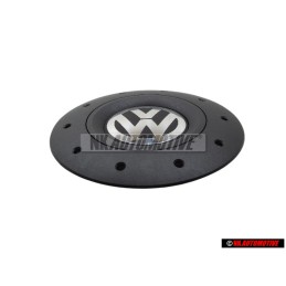 Genuine VW Hub Cap Satin Black High Chrome - 7H0601151B RVB