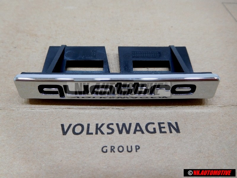 Genuine Audi QUATTRO Front Grill Badge Emblem Chrome - 8E0853736B 2ZZ