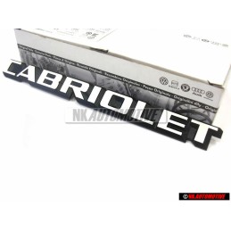 Genuine VW CABRIOLET Rear Boot Badge Emblem White - 155853687B QK6