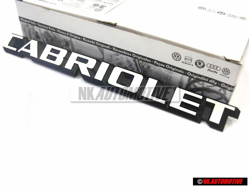 Genuine VW CABRIOLET Rear Boot Badge Emblem White - 155853687B QK6