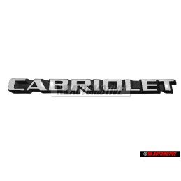 Genuine VW CABRIOLET Rear Boot Badge Emblem White - 155853687B QK6